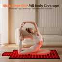 Red Light Therapy Mat for Full Body, 520 High-Density LEDs Infrared Light Pad with 5 Intensity Levels, 9 Auto-Shutoff Timer Setting, Handheld Controller, Gifts for Athletes, Office Workers, Women, Men