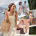 Beach Bags for Women - Large Straw Bag Woven Beach Tote, Summer Handmade Shoulder Handbag