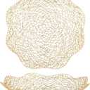 IBWell Decorative Dish for Home Decor and Centerpieces - Gold Vegetable Fruit Bowl Basket(Large) for Kitchen Counter Table Centerpieces for Dining Room and Living Room Decor (Gold, Large)