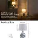 13” Small Ceramic Cordless Table Lamp, Rechargeable Battery Operated with Remote Control, Timer, RGB, Farmhouse Dimmable Bedside Lamp Warm Light for Bedroom Living Room Kitchen Bathroom Patio