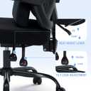 Ergonomic Office Chair with Footrest - Adjustable Lumbar Support & 3D Headrest, 90-160° Reclining Mesh High-Back Rolling Work Swivel Computer Chair-400lbs Capacity