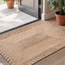 LUMI Handwoven Jute Door Mat, Durable Entryway Mat, Welcome Front Doormat, Solid Floor Mats for Entrance, 32"x 48", Knit Jute