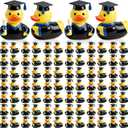 Vicenpal 100 Pcs Mini Graduation Ducks 2026 0.6 x 0.8 Inch Resin Grad Ducks Bulk Tiny Grad Duck Figures with Graduation Cap Yellow Duckies Figurine for Reward Prize Gift Party Supplies(Blue), 0.59 x 0.79 inch / 1.5 x 2 cm