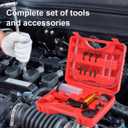 Brake Bleeder Kit with Hand Held Vacuum Pump and Adapters, with Vacuum Brake Bleeder Pump Pressure Gauge for Automotive Car Motorbike(Black)