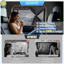 ZATOOTO Car Window Shades, 2 Pack Double Layer Car Sun Shade for Side Window Baby Sun Shade Full Shade & Half Shade & Full See-through 3 Option, Blackout Car Window Cover for Privacy Block UV Ray Heat