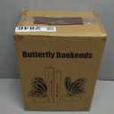 Vintage Blue Butterfly Bookends,Resin Book Ends for Shelves,Heavy Duty Decorative Bookends,Creative Book Stopper Holder Decor for Desk Home Office,Shelf Decoration,Gifts for Mother's Day