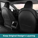 Customized for Tesla Model 3 Seat Cover 2024 2025 2026, 5 Seater Seat Cover Full Set Nappa Faux Leather Replacement Accessories Black
