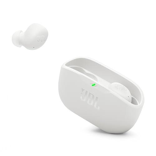 JBL Vibe Buds 2 - True Wireless Noise Cancelling Earbuds Pure Bass Sound & Smart Ambient Technology, 4mics for Crisp, Clear Calls, up to 40Hrs of Playback, IP54 Dust & Water Resistant (White)