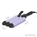 32mm (1.25") Mermaid Beach Waves Curling Iron, Aima Beauty Big Hair Waver 3 Barrel Iron with Adjustable Temperature, Durable, Heats Up Quickly (Purple)