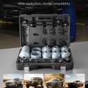 VEVOR Pull and Press Sleeve Kit, 36 PCS, Steel Bush Removal Insertion Sleeve Tools with Carrying Case, Compatible with LCV and HGV Engines, for Removing and Installing Bushings, Bearings, and Seals