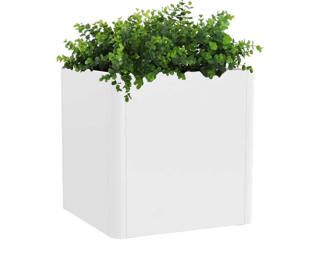 Large Steel Planter Box 26"x26"x26", Heavy Duty Square Metal Planter Box Indoor & Outdoor