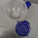 32 oz Double Wall Insulated Hospital Mug - Cold Drink Mug - Large Carry Handle - Includes Straw (1, Blue)