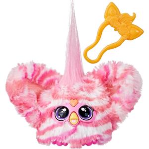 Furby Furblets Bub-Lee Mini Friend, 45+ Sounds & Music, Speaks Only Furbish, Electronic Plush Toys, Pink & White, Easter Basket Stuffers, Ages 6+