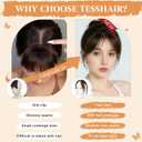 Clip in Bangs Real Human Hair, Human Hair Clip in Bangs, Middle Part HairPieces, No Tangle & Smooth, 11g #02 Dark Brown
