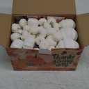 winemana 46 Pcs Assorted Size Artificial Pumpkins Fall Decorations, White Foam Pumpkin Autumn Decor, Decorative Faux Pumpkin for Halloween Thanksgiving Table Centerpiece Mantle Bowl Wedding Party