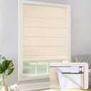 LazBlinds Cordless Roman Shades - No Drill Easy Install Light Filtering Window Blinds, Thermal Insulated Room Darkening with UV Blocking for Bedroom/Living Room, Window Size 24" W x 48" H, Beige