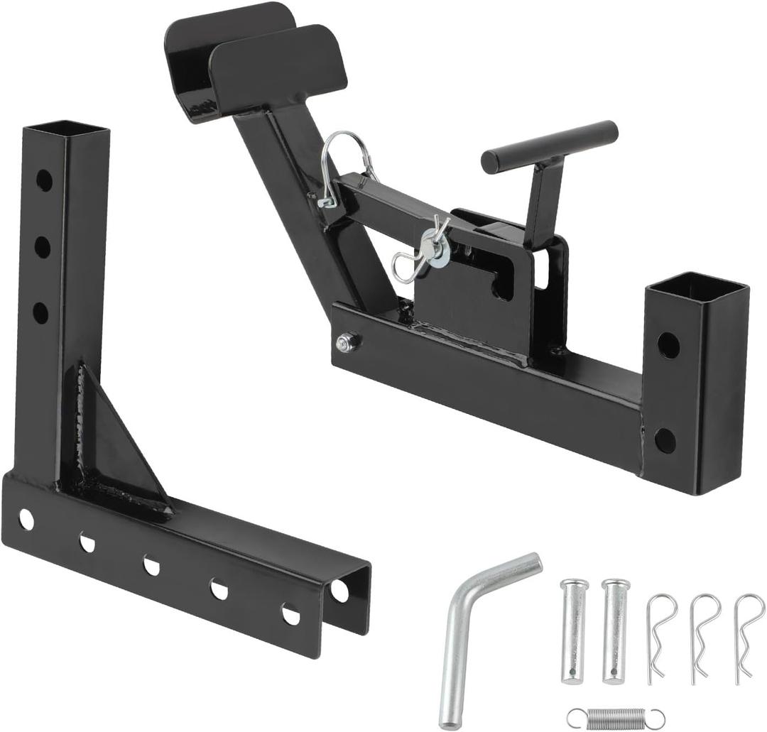 maXpeedingrods Adjustable Trash Can Transporter Hitch with Adaper Garbage Can Hauler, 2'' Hitch Receiver for Trailers/Trucks/Cars/Golf Carts/ATVs