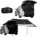 UNIHIMAL SUV Tent for Camping, Car Awning, Tailgate Tent Windproof Hatchback for Roof Canopy and Poles Universal Waterproof 3000MM UPF 50+ (Black)