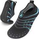 BARERUN Barefoot Quick-Dry Water Sports Shoes Aqua Socks for Swim Beach Pool Surf Yoga for Women Men (10.5-11 Women/8-9 Men, Dot Blue)