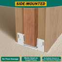 8Pcs Pocket Door Guide Bottom, Hidden Bottom Sliding Door Guide, Jamb Mounted, Steel Bracket for 1-3/8-Inch Thick Doors