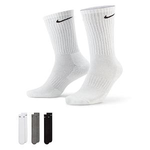 Nike Unisex Everyday Cushioned Training Crew Socks (3 Pairs), Multi-Color, Large