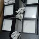 18 Pack Shadow Box Frame Display Case Shadow Box Square Picture Frame for Photos Flower Memorabilia Wedding Bouquets Father Day Graduation Gift Object Tickets Wall and Tabletop(Black, 5 x 5 Inch)