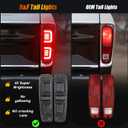LED Tail Lights 1973-1979 F100/F150/F250/F350/Bronco Modern Style Red+White | For 73-79 F100-F350/78-79 Bronco/75-91 E150 E250 E350/75-83 E100 OEM Fit Taillights Upgraded Rear Tail Brake Light|U-V Coated