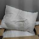 Amazon Basics Down Alternative Bed Pillow, Medium Density for Back and Side Sleepers, Queen - Pack of 2, White, 30 in L x 20 in W