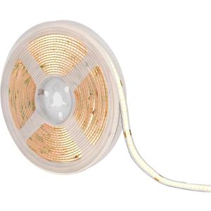 COB LED Strip Light Spool, Plug-in Or Hardwired with Power Supply, Warm White, Dimmable, Self Adhesive Cuttable Rope Tape Light Roll for Bedroom, Kitchen and Mirror