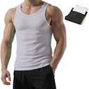 TrailTech Men's Ribbed Tank Tops Knit Casual Sleeveless Workout Muscle T Shirt Gym Undershirts Beach Tank XL