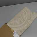Floroom 15 Inch Round Braided Placemats Set of 4, Washable Heat Resistant Cotton Polyester Circle Boho Place Mats for Kitchen Dining Table - Canvas Beige Bordered