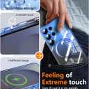 2 x for Samsung Galaxy S25 Ultra Case Clear,Compatible with Magnetic,Slim Gradient Lightweight Non Yellowing Wireless Charging, Magnet Soft Case for Galaxy S25 Ultra [Blue/Black] MUS-JBCX-01-04