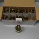 Mini Lantern with Flickering LED Candles Set of 10, Hewory Gold Vintage Decorative Hanging Candle Lanterns for Halloween, Christmas, Wedding Decorations, Party, Table Centerpiece, Battery Included