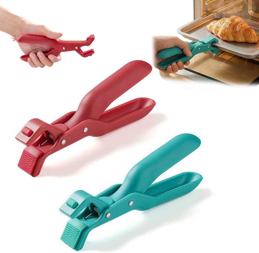 Multi-Function Anti-Scald Bowl Clip,Hot Plate Gripper, Silicone Non-slip Hot Dish Plate Holder Tongs, Effortless Kitchen Utensil for Bowls, Dishes