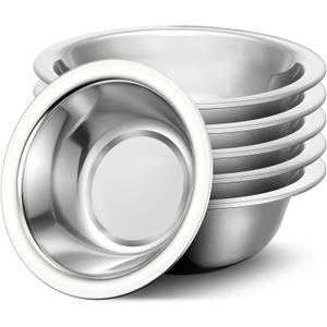 304(18/8) Stainless Steel Mixing Bowls for Kitchen, 6 Pack 5.5" Small Metal Mixing Cooking Bowls Set Stackable for Baking Serving Cooking Food Prep Storage Dishwasher Safe Lightweight