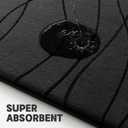 YIHOUSE Memory Foam Black Bathroom Rug Sets 5 Piece, Ultra Absorbent Bath Mat for Bathroom - Non-Slip Machine Washable & Dry Quickly, 5 Piece Bathroom Mat Set, Black, 1'8" x 3'10"