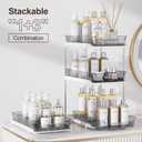 Delamu 2-Tier Multi-Purpose Bathroom Under Sink Organizers and Storage, Stackable Kitchen Pantry Organization, Pull Out Medicine Cabinet Organizer with Movable Dividers, Grey, 2 Pack