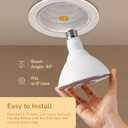 EDISHINE Flood Light Bulbs, PAR38 LED Outdoor Flood Light Bulbs, 120W Equivalent Dimmable Waterproof for Patio Yard Porch Driveway Garage, 3000K Warm Light 18W 1800LM E26 Base, 4 Pack, ETL Listed