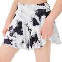 Hvididan Girls Skort Tie Dye Black, Size 12 Girls Tennis Skirts, Cheer Athletic Butterfly Flowy Shorts for Kids, Shorts with Pocket Spandex Liner (No Size)