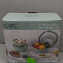 COOK WITH COLOR Nesting Mixing Bowls - 12 Piece Plastic Bowl Set with Lids, Microwave Safe (Mint Ombre)