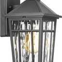 Darkaway Outdoor Wall Lights for House, Exterior Lighting Fixtures Wall Mount Porch Lights Waterproof Outdoor Sconce Lights with Water Ripple Glass for Patio Hallway Garage