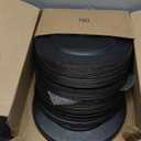 13'' Charger Plates Black Plastic Heavy Duty Disposable Dinner Chargers Serveware Dishes Platters Tableware Pack of 12