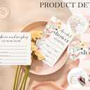 Wedding Invitation Kit, Advice And Wishes Cards For The Mr And Mrs, Wildflowers Bridal Shower Invitations With Envelopes, Wedding Cards For Bride And Groom, Engagement Party Favors -05