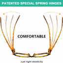 Eyekepper 6 Pack Metalless Screwless Spring Hinges Reading Glasses Oversized Square Readers for Men Women +2.25