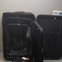 Rockland Journey Softside Upright Luggage Set,Expandable, Lightweight, Black, 4-Piece (14/19/24/28)