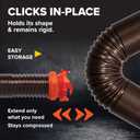 Camco RhinoFLEX 20-Ft RV Sewer Hose Kit - Features Clear Elbow Fitting w/Removable 4-in-1 Adapter - Connects to 3 Slip or 3/3.5/4 NPT Threaded Sewer Connection 