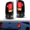 KEWISAUTO LED Tail Lights for RAM 1500 1994-2001, LED Smoked Black Rear Brake Stop Light Taillights for Dodge RAM 1500/2500 / 3500 1994 1995 1996 1997 1998 1999 2001 2002 Accessories (2PCS)