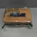 Rattan Tissue Box Cover Natural Woven Facial Napkin Holder Rectangular 10 x 6.1 x 4.1 Inch (Natural)
