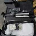 iLive Cinema Pop-Up Film Kit, 720p Projector with 120 Inch Screen, Bluetooth 5.0 Speaker, HDMI/USB/3.5mm, Black, Portable Theater, 21.5 x 17 x 19 cm