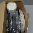 Sparkle and Bash 70th Birthday Decorations for Men & Party Supplies - 170-Piece Black & Gold Disposable Dinnerware Set, Serves 24 - Plates, Napkins & Utensils, Cups, Tablecloth & Banner